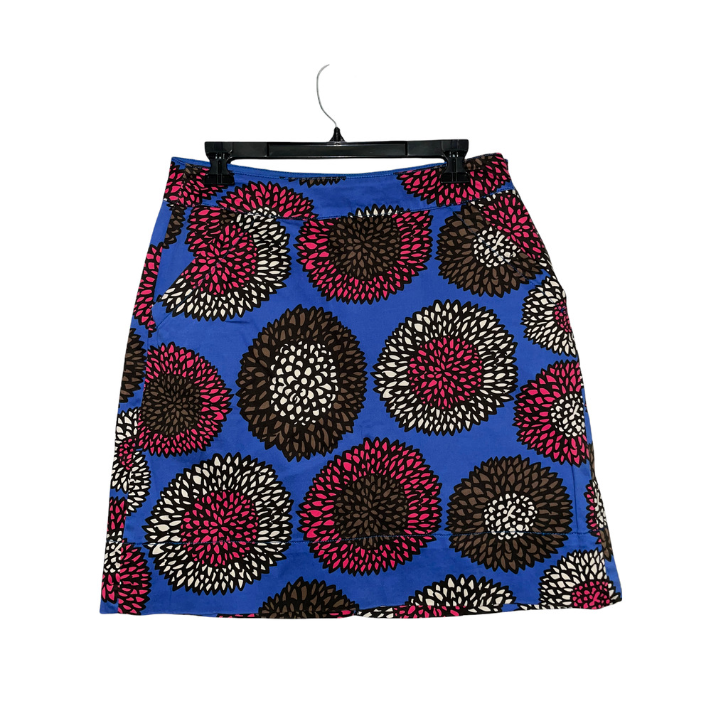 Boden Flower Dot Skirt  Sz 8 R Blue
